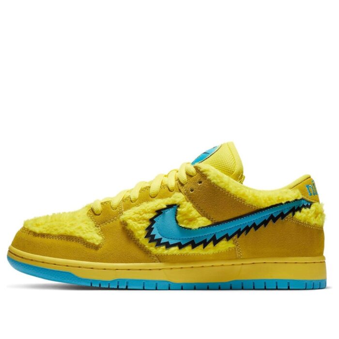 NIKE SB DUNK LOW GRATEFUL DEAD BEARS OPTI YELLOW BLUE CJ5378 700 - Image 3
