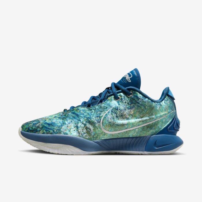 NIKE LEBRON 21 ABALONE INDUSTRIAL BLUE COURT BLUE PHOTON DUST PINK RISE FN0708 400 - Image 3
