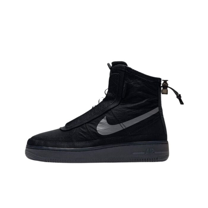 NIKE AIR FORCE SHELL BLACK DARK GREY BQ6096 001 - Image 3