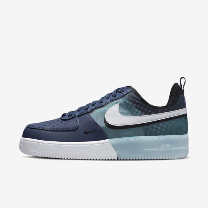 NIKE AIR FORCE 1 LOW REACT MIDNIGHT NAVY TEAL DM0573 400 - Image 3