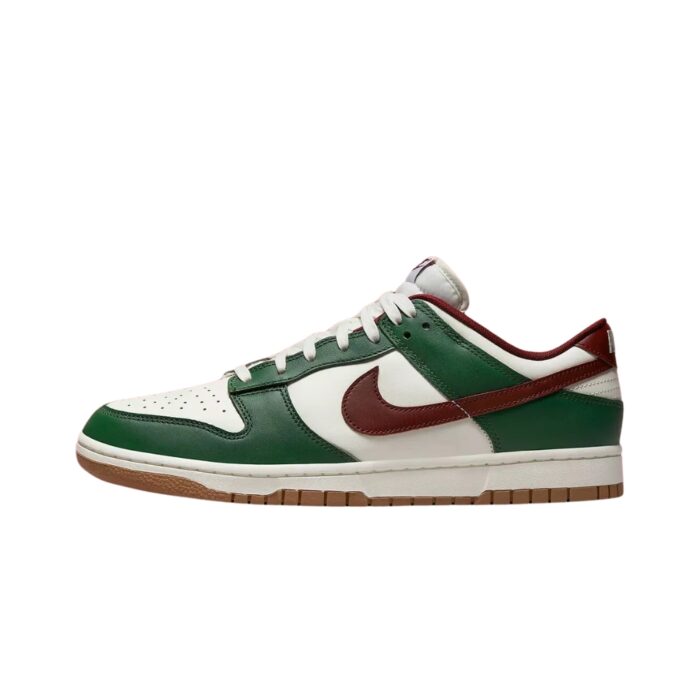 NIKE DUNK LOW GORGE GREEN WHITE TEAM RED FB7160 161 - Image 3