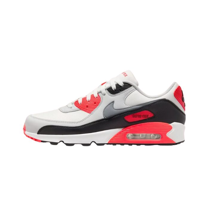 NIKE AIR MAX 90 GTX INFRARED GORE TEX WHITE GREY RED FD5810 101 - Image 3