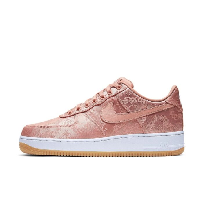 NIKE AIR FORCE 1 LOW CLOT ROSE GOLD SILK ROSE GOLD WHITE GUM LIGHT BROWN CJ5290 600 - Image 3