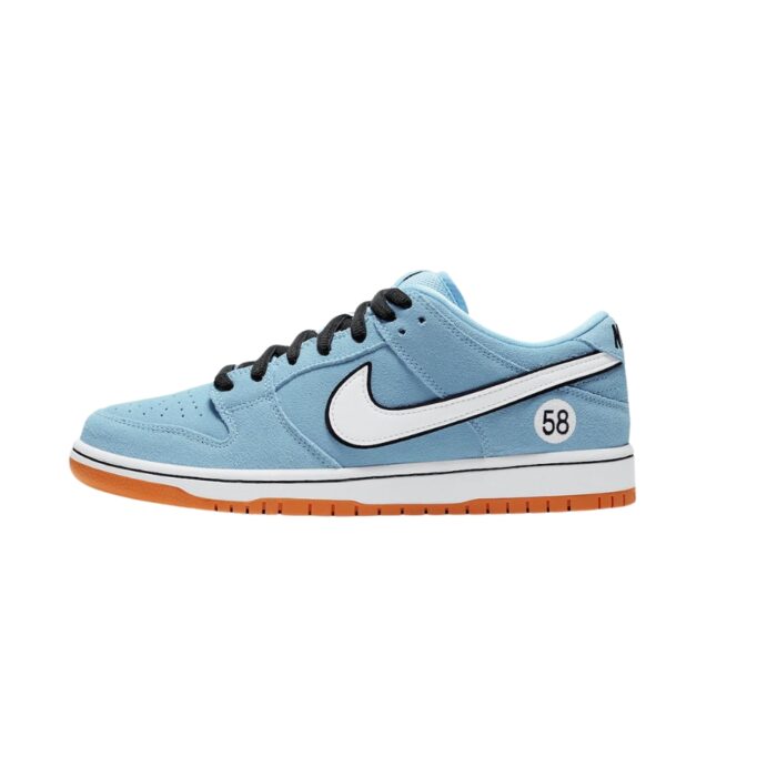 NIKE SB DUNK LOW CLUB 58 GULF BLUE CHILL SAFETY ORANGE BLACK WHITE BQ6817 401 - Image 3