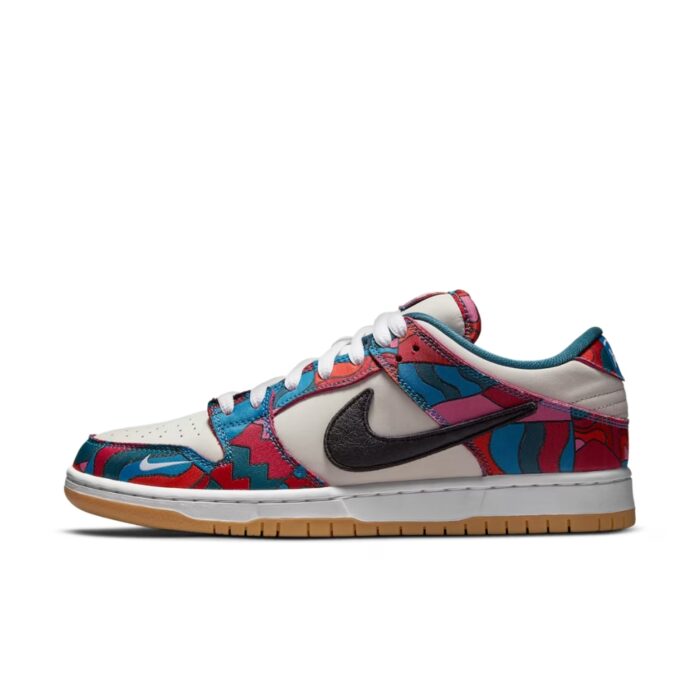 NIKE SB DUNK LOW X PARRA ABSTRACT ART FIRE PINK GYM RED MOCHA DH7695 100 - Image 3
