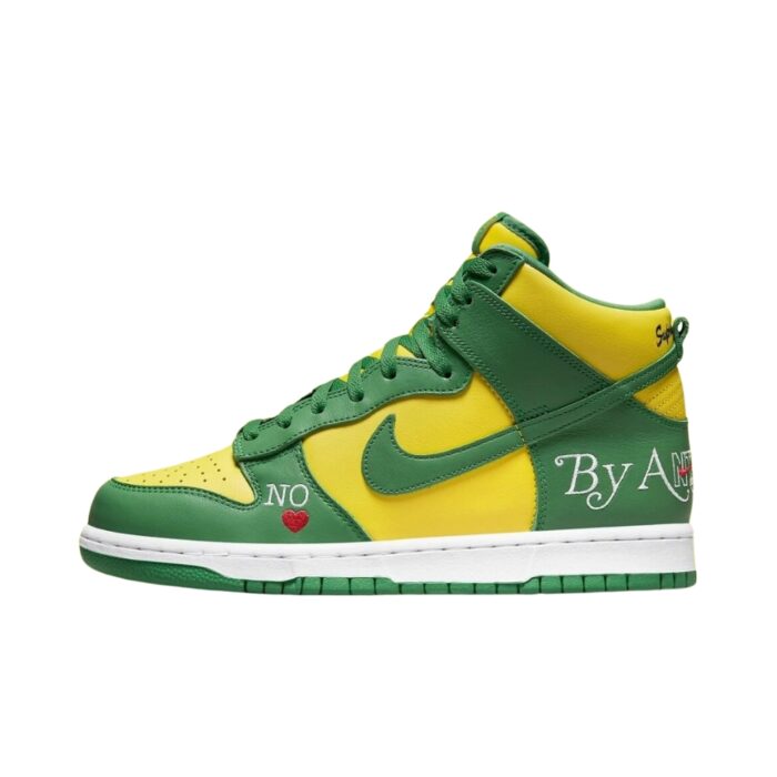 NIKE SB DUNK HIGH SUPREME BY ANY MEANS BRAZIL GREEN YELLOW DN3741 700 - Image 3