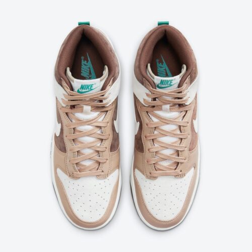 NIKE DUNK HIGH LIGHT CHOCOLATE SAIL KHAKI DH5348 100 - Image 4