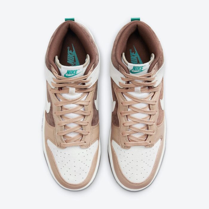 NIKE DUNK HIGH LIGHT CHOCOLATE SAIL KHAKI DH5348 100 - Image 4