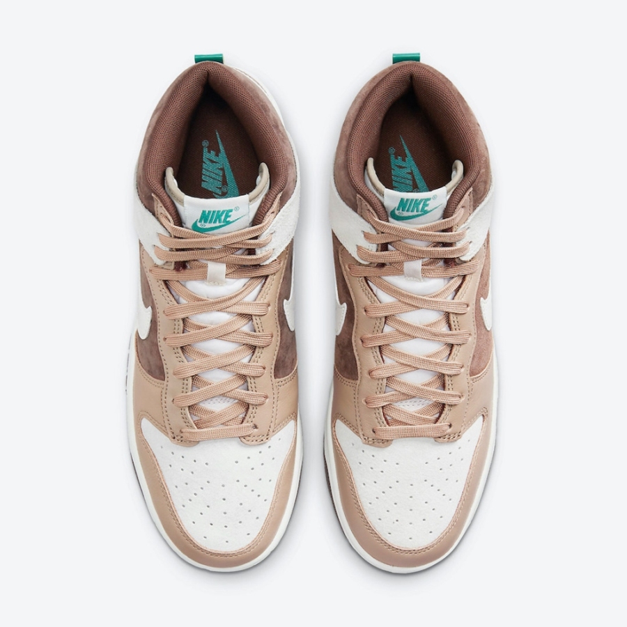 NIKE DUNK HIGH LIGHT CHOCOLATE SAIL KHAKI DH5348 100 - Image 4