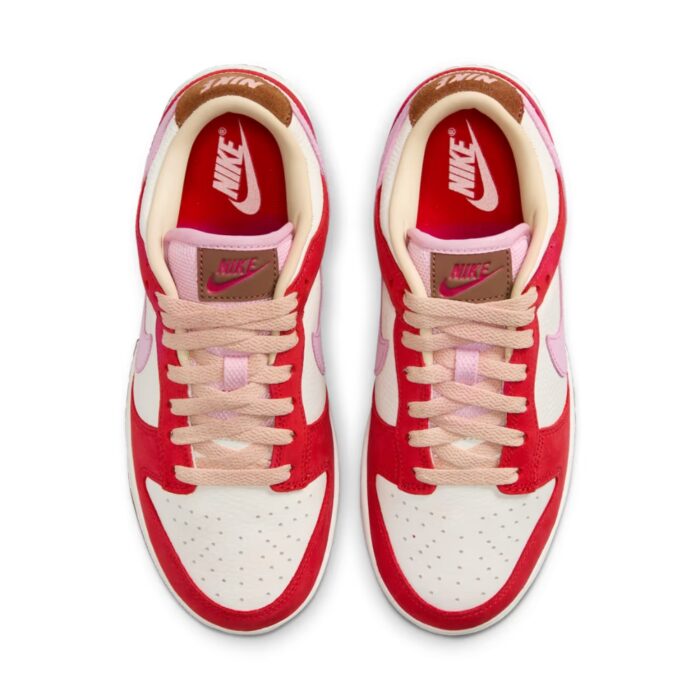 NIKE DUNK LOW BACON SPORT RED SHEEN SAIL MEDIUM BROWN FB7910 600 - Image 4