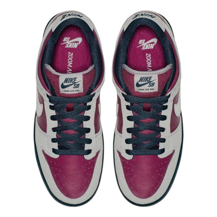 NIKE SB DUNK LOW PRO TRUE BERRY ATMOSPHERE GREY BQ6817 001 - Image 4