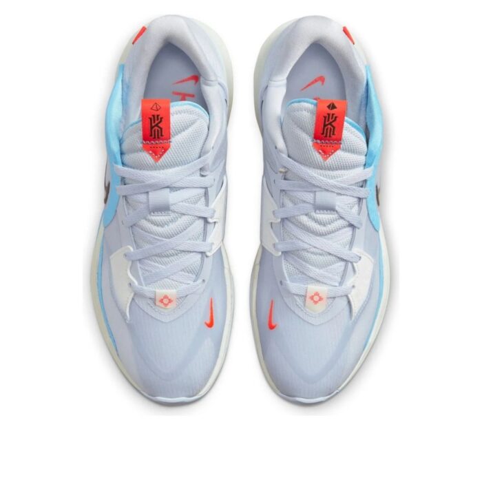 NIKE KYRIE LOW 5 FOOTBALL GREY LIGHT BLUE GREY DJ6012 003 - Image 4