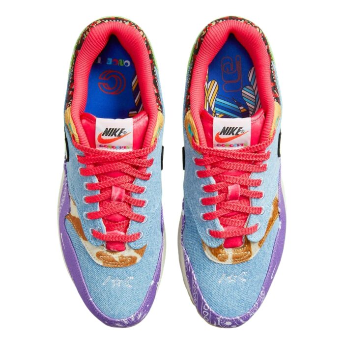 NIKE AIR MAX 1 SP CONCEPTS FAR OUT SPECIAL BOX WILD VIOLET MULTI COLOR SAIL MEAN GREEN DN1803 500 - Image 4
