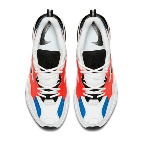 NIKE M2K TEKNO WHITE BLACK ORANGE AO3108 101 - Image 4
