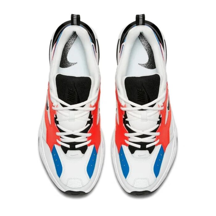 NIKE M2K TEKNO WHITE BLACK ORANGE AO3108 101 - Image 4