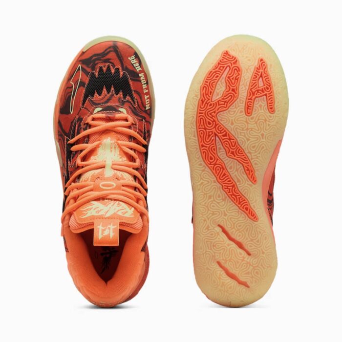 PUMA LAMELO BALL MB.03 HALLOWEEN FLURO ORANGE PUMA BLACK 311176 01 - Image 4