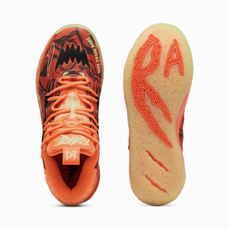 PUMA LAMELO BALL MB.03 HALLOWEEN FLURO ORANGE PUMA BLACK 311176 01 - Image 4