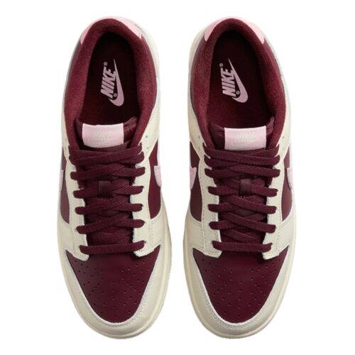 NIKE DUNK LOW RETRO PRM VALENTINE'S DAY PALE IVORY MEDIUM SOFT PINK NIGHT MAROON DR9705 100 - Image 4