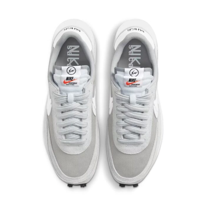 NIKE LD WAFFLE X SACAI X FRAGMENT LIGHT SMOKE GREY DH2684 001 - Image 4