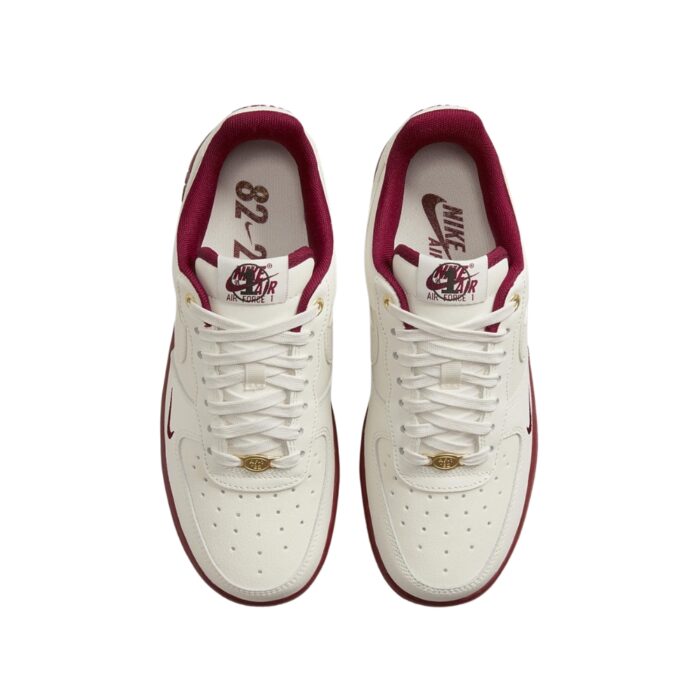 NIKE AIR FORCE 1 LOW 07 SE SAIL TEAM RED METALLIC GOLD BLACK DQ7582 100 - Image 4