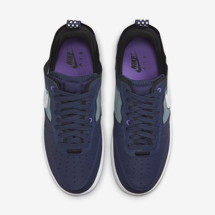 NIKE AIR FORCE 1 LOW REACT MIDNIGHT NAVY TEAL DM0573 400 - Image 4
