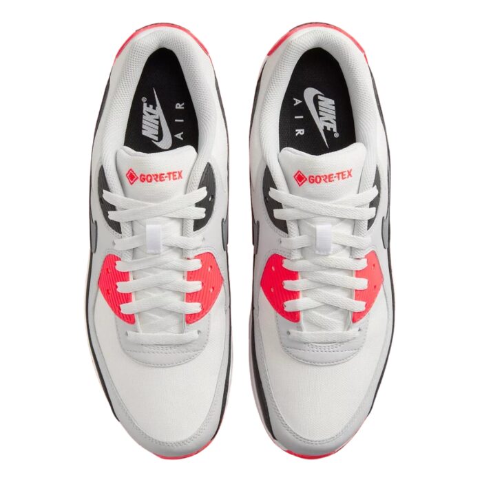 NIKE AIR MAX 90 GTX INFRARED GORE TEX WHITE GREY RED FD5810 101 - Image 4