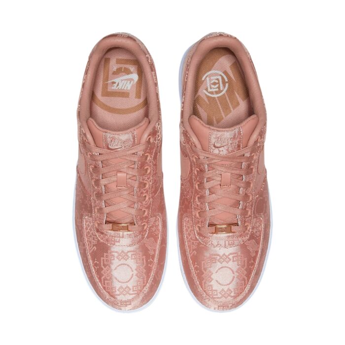 NIKE AIR FORCE 1 LOW CLOT ROSE GOLD SILK ROSE GOLD WHITE GUM LIGHT BROWN CJ5290 600 - Image 4