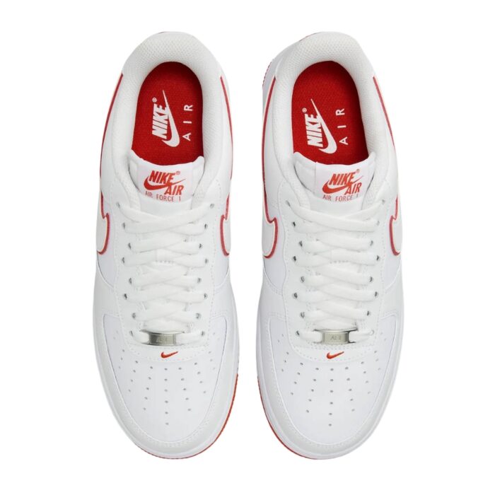 NIKE AIR FORCE 1 LOW WHITE PICANTE RED DV0788 102 - Image 4