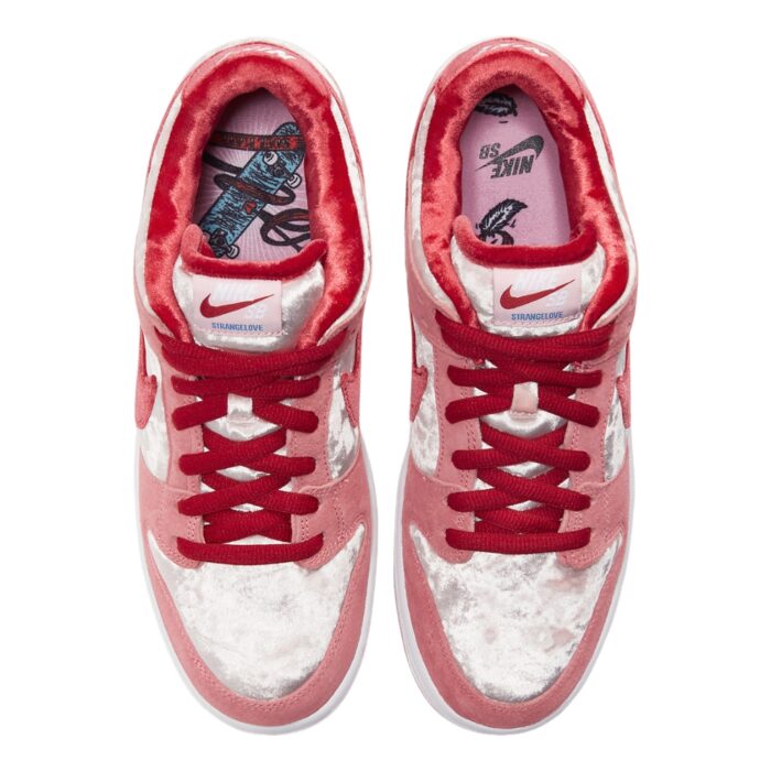 NIKE SB DUNK LOW STRANGELOVE SKATEBOARDS PINK RED WHITE CT2552 800 - Image 4