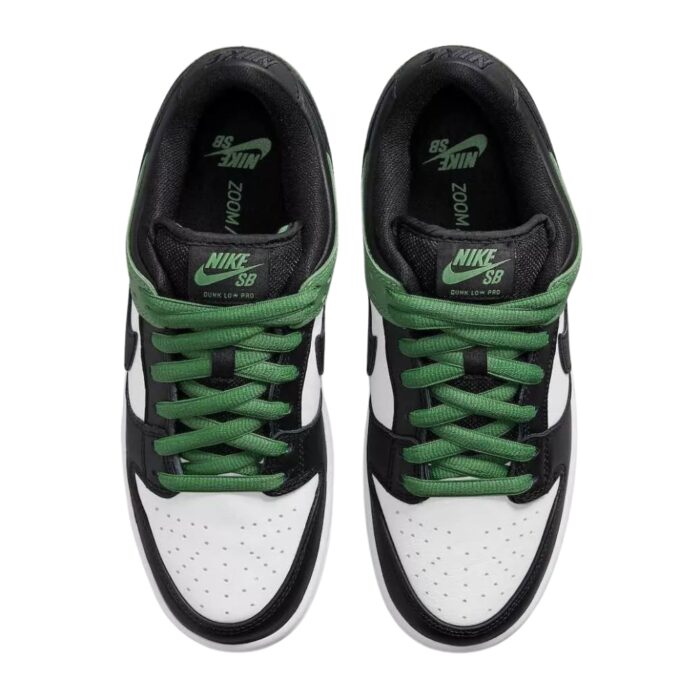 NIKE SB DUNK LOW CLASSIC GREEN BLACK WHITE BQ6817 302 - Image 4