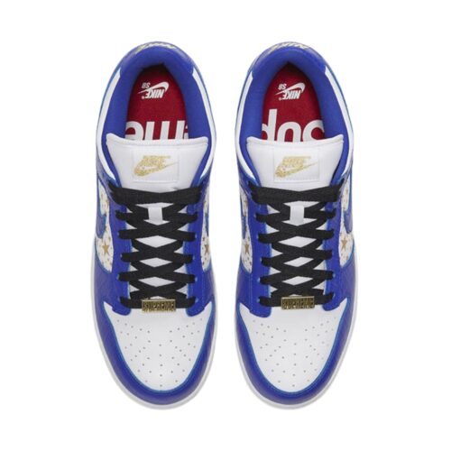 Nike SB Dunk Low X Superme White Blue - Image 4