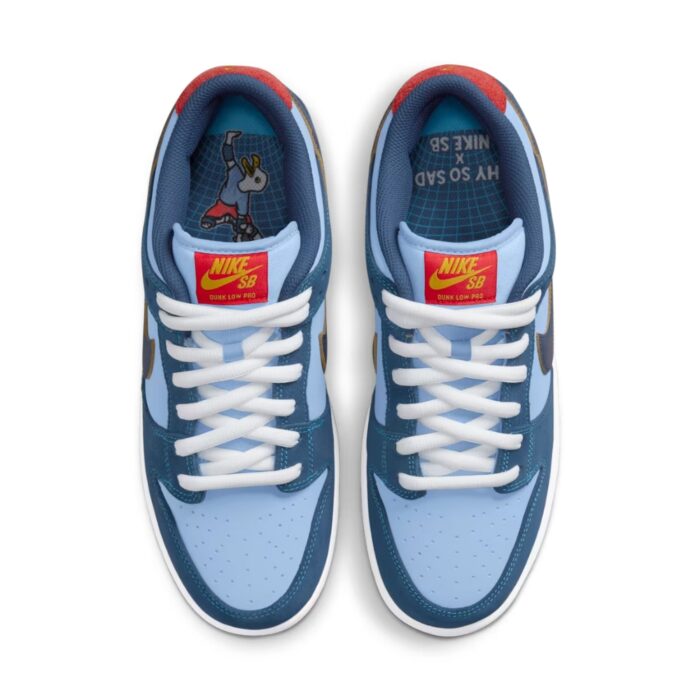 NIKE SB DUNK LOW PRO WHY SO SAD COASTAL BLUE LIGHT CURRENT BLUE DX5549 400 - Image 4