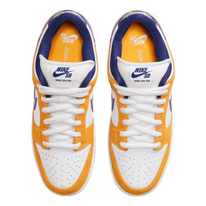 NIKE SB DUNK LOW PRO LASER ORANGE WHITE REGENCY PURPLE BQ6817 800 - Image 3
