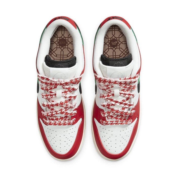 NIKE SB DUNK LOW FRAME SKATE CHILE RED WHITE LUCKY GREEN BLACK CT2550 600 - Image 4