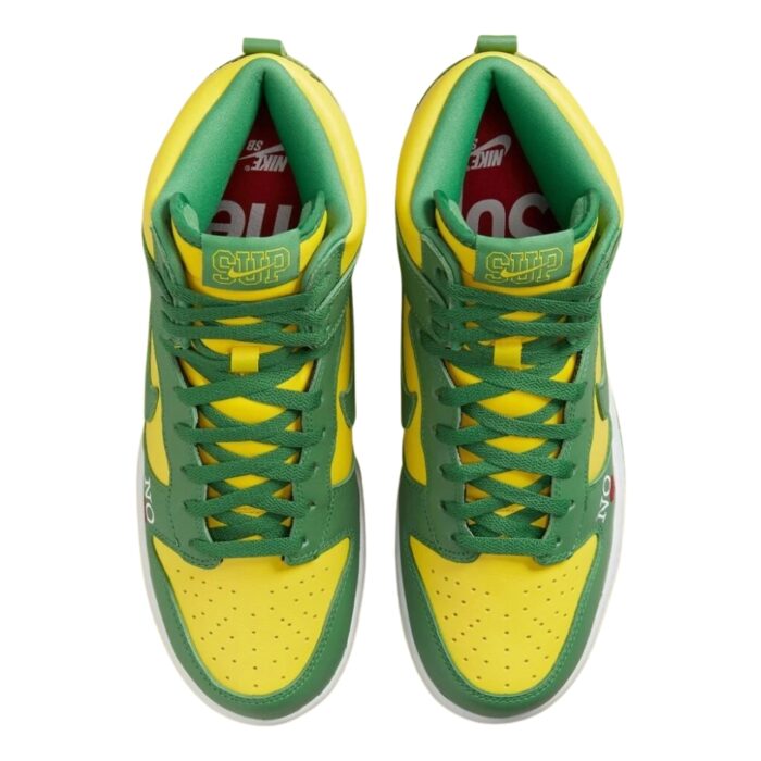 NIKE SB DUNK HIGH SUPREME BY ANY MEANS BRAZIL GREEN YELLOW DN3741 700 - Image 4