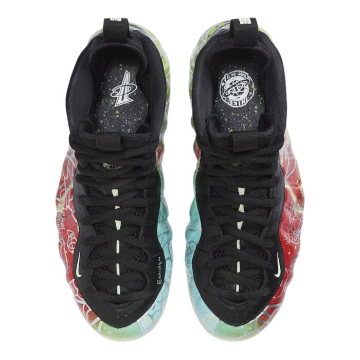NIKE AIR FOAMPOSITE ONE BEIJING PLANET HOOPS MULTI COLOR GREEN STRIKE BLACK CW6769 930 - Image 4