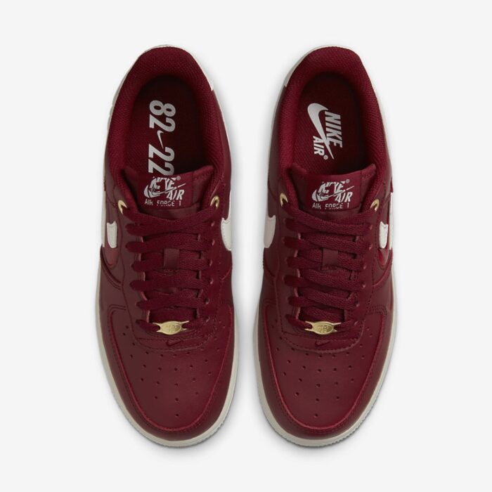 NIKE AIR FORCE 1 LOW 07 PREMIUM HISTORY OF LOGOS TEAM RED DZ5616 600 - Image 4