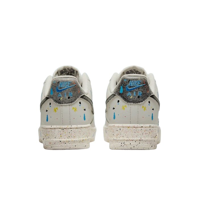 NIKE AIR FORCE 1 LOW PAINT SPLATTER LIGHT BONE BLACK SAIL CZ0339 001 - Image 5