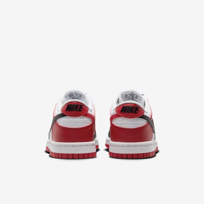 NIKE DUNK LOW BLACK TOE GYM RED WHITE HF9980 600 - Image 5