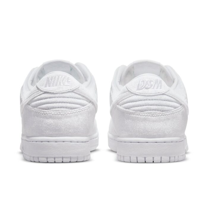 NIKE DUNK LOW DOVER STREET MARKET TRIPLE WHITE VELVET DH2686 100 - Image 5
