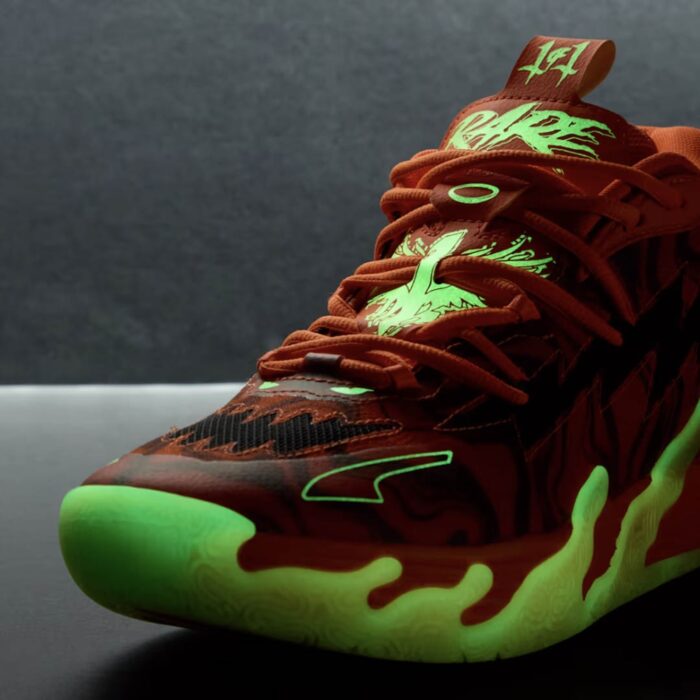 PUMA LAMELO BALL MB.03 HALLOWEEN FLURO ORANGE PUMA BLACK 311176 01 - Image 5