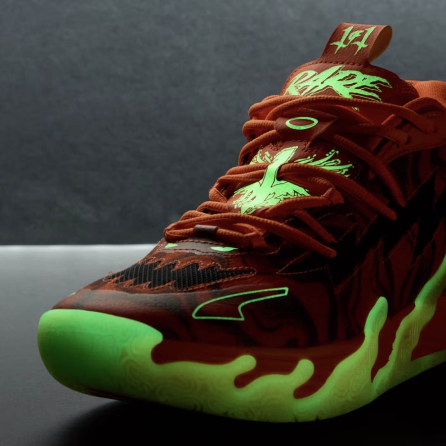 PUMA LAMELO BALL MB.03 HALLOWEEN FLURO ORANGE PUMA BLACK 311176 01 - Image 5