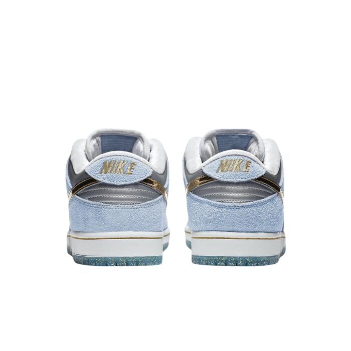 NIKE SB DUNK LOW SEAN CLIVER WHITE PSYCHIC BLUE METALLIC DC9936 100 - Image 5
