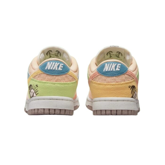NIKE DUNK LOW RETRO SUN CLUB SAIL SANDED GOLD LT MADDER ROOT DQ0265 100 - Image 5