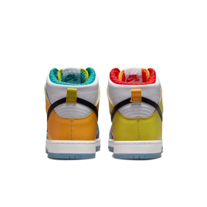 NIKE SB DUNK HIGH X FROSKATE WHITE METALLIC GOLD UNIVERSITY RED DH7778 100 - Image 5