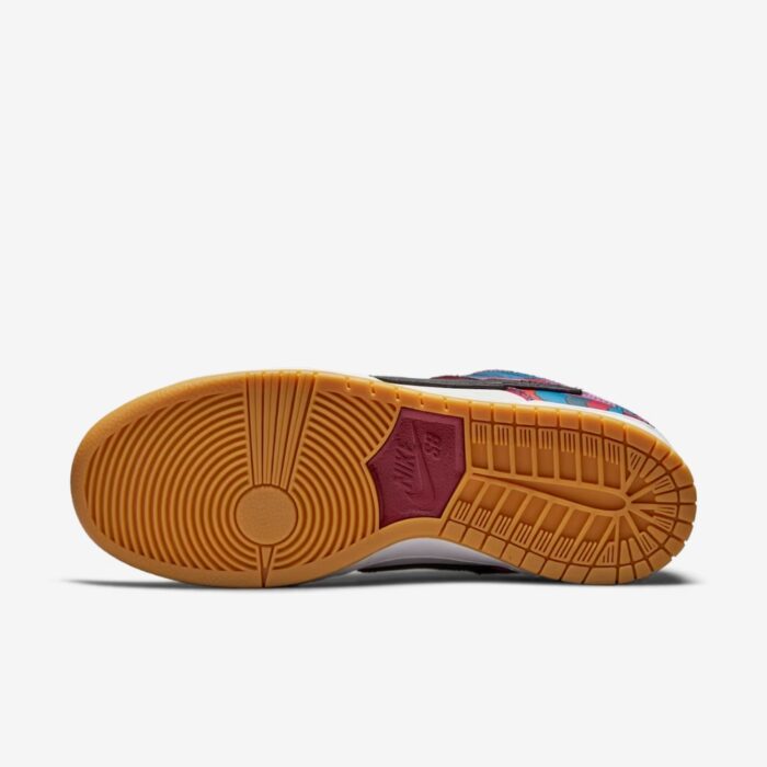 NIKE SB DUNK LOW X PARRA FIRE PINK GYM RED MOCHA WHITE ROYAL BLUE BLACK DH7695 600 - Image 6