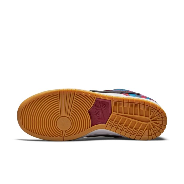 NIKE SB DUNK LOW X PARRA ABSTRACT ART FIRE PINK GYM RED MOCHA DH7695 100 - Image 6