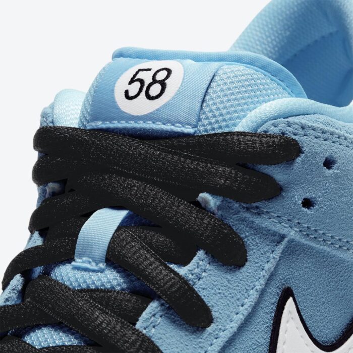 NIKE SB DUNK LOW CLUB 58 GULF BLUE CHILL SAFETY ORANGE BLACK WHITE BQ6817 401 - Image 7