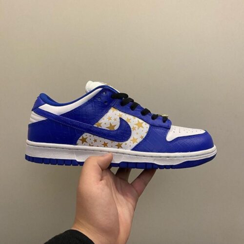 Nike SB Dunk Low X Superme White Blue - Image 7