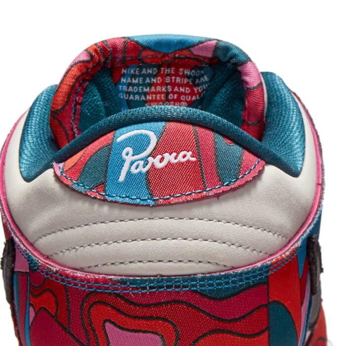 NIKE SB DUNK LOW X PARRA ABSTRACT ART FIRE PINK GYM RED MOCHA DH7695 100 - Image 7